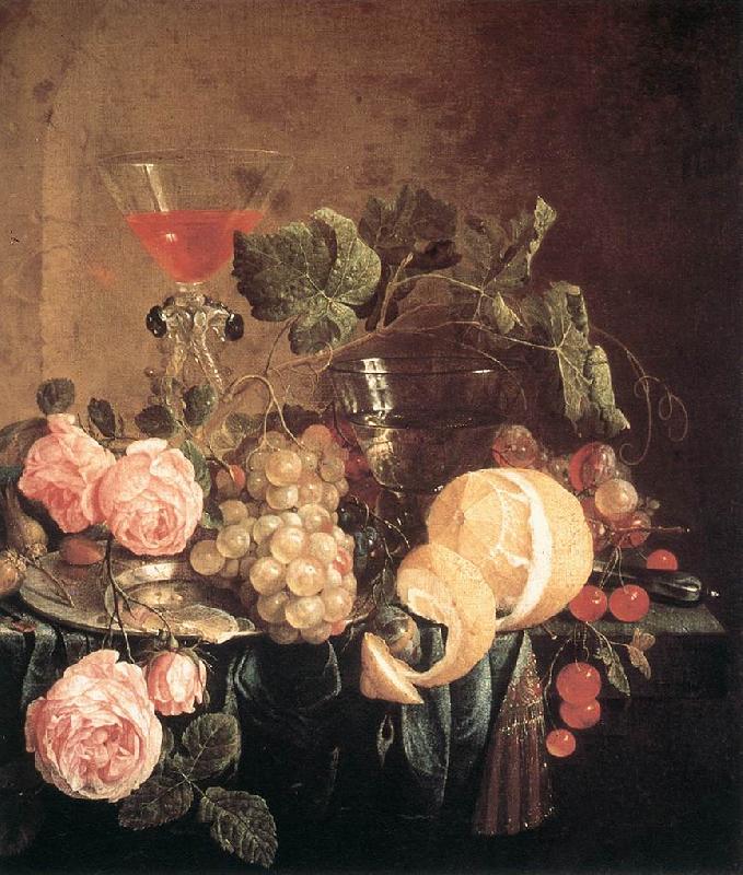 HEEM, Jan Davidsz. de Still-Life with Flowers and Fruit swg Sweden oil painting art